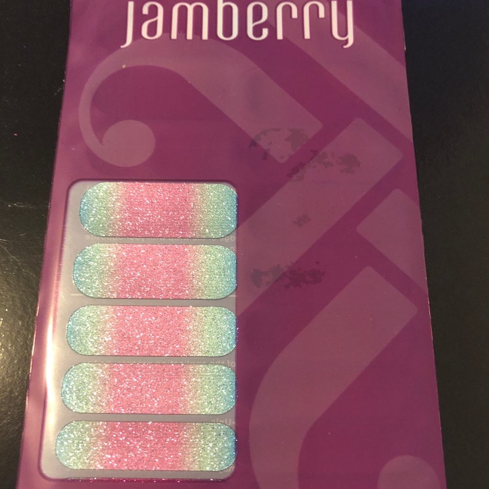Cotton candy metallic glitter Jamberry nail wraps